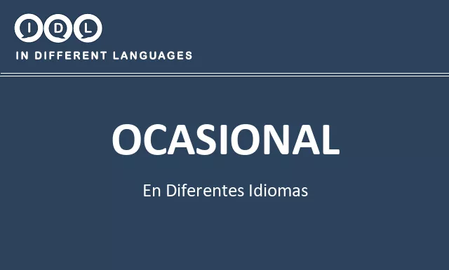 Ocasional en diferentes idiomas - Imagen