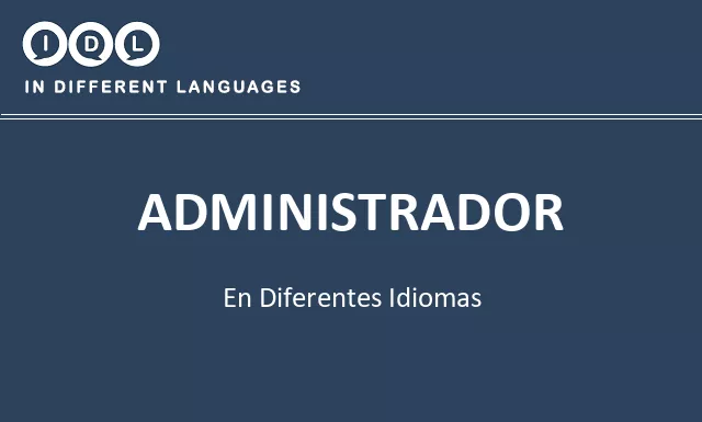 Administrador en diferentes idiomas - Imagen