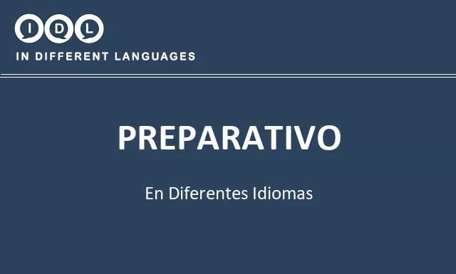 Preparativo en diferentes idiomas - Imagen