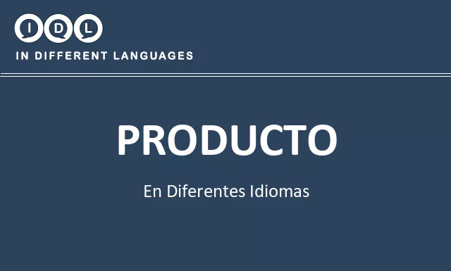 Producto en diferentes idiomas - Imagen