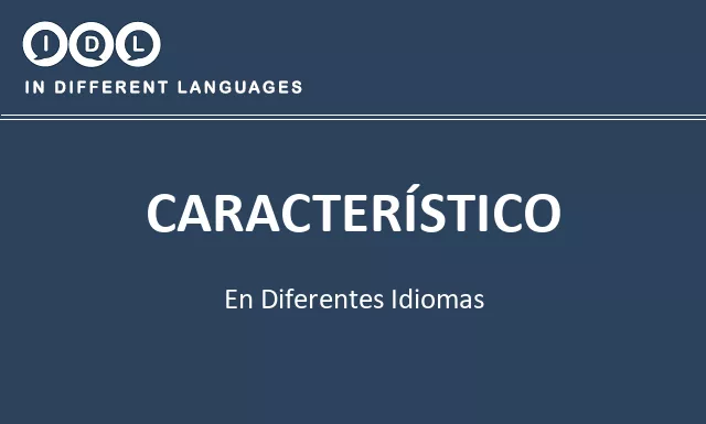 Característico en diferentes idiomas - Imagen