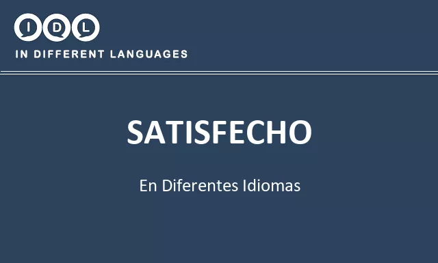 Satisfecho en diferentes idiomas - Imagen