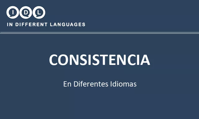 Consistencia en diferentes idiomas - Imagen