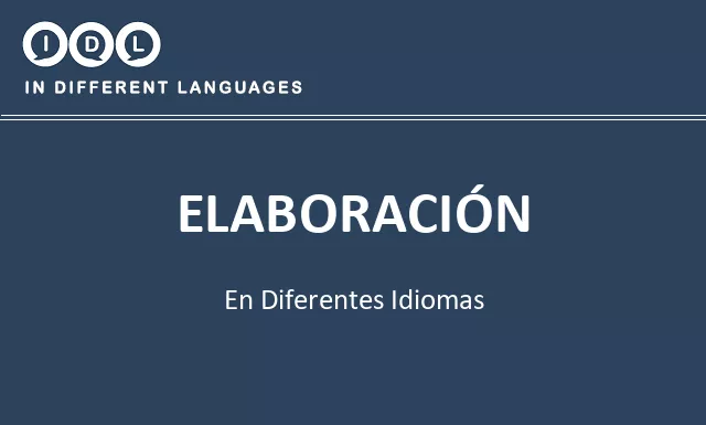 Elaboración en diferentes idiomas - Imagen