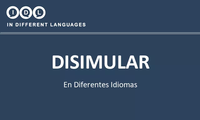 Disimular en diferentes idiomas - Imagen