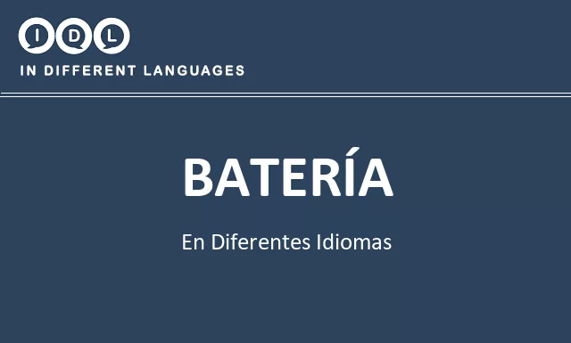 Batería en diferentes idiomas - Imagen