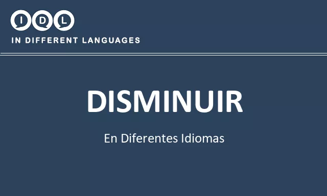 Disminuir en diferentes idiomas - Imagen