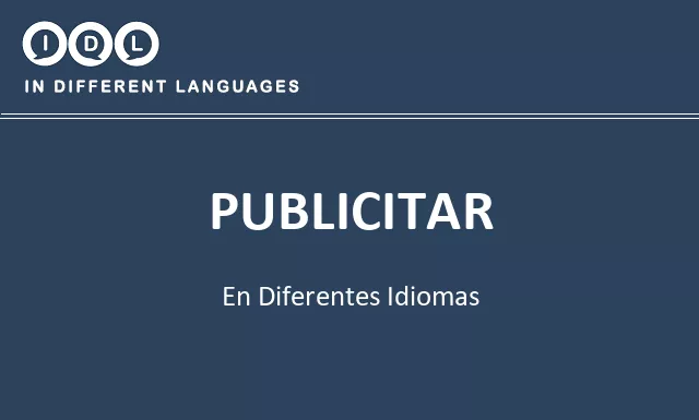 Publicitar en diferentes idiomas - Imagen