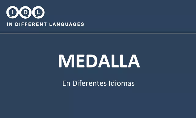 Medalla en diferentes idiomas - Imagen