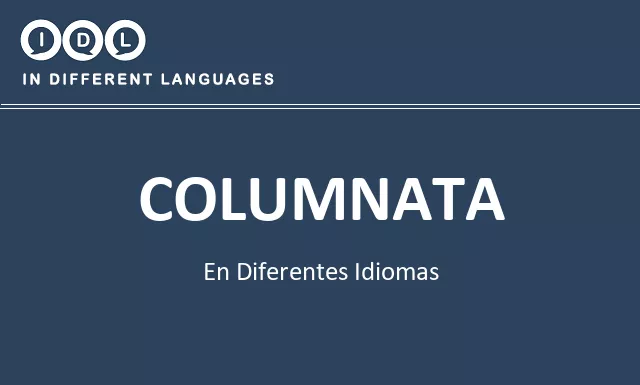 Columnata en diferentes idiomas - Imagen