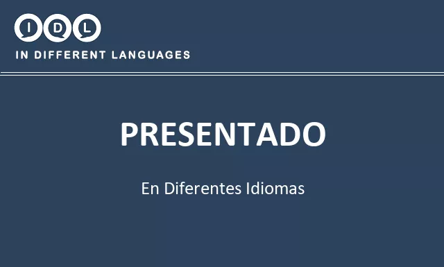 Presentado en diferentes idiomas - Imagen