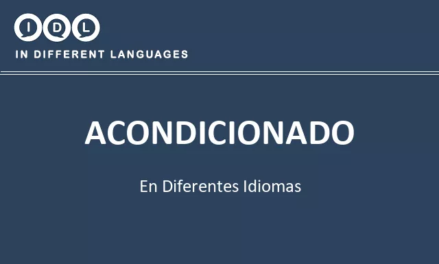 Acondicionado en diferentes idiomas - Imagen