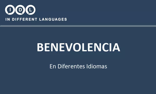 Benevolencia en diferentes idiomas - Imagen