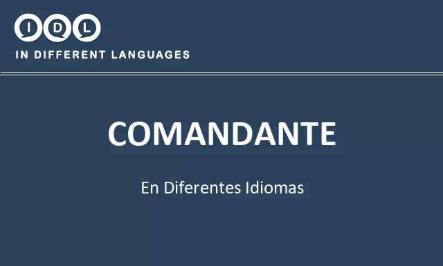 Comandante en diferentes idiomas - Imagen