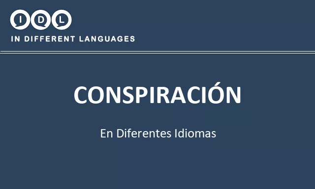Conspiración en diferentes idiomas - Imagen
