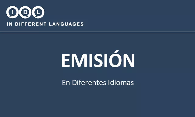 Emisión en diferentes idiomas - Imagen