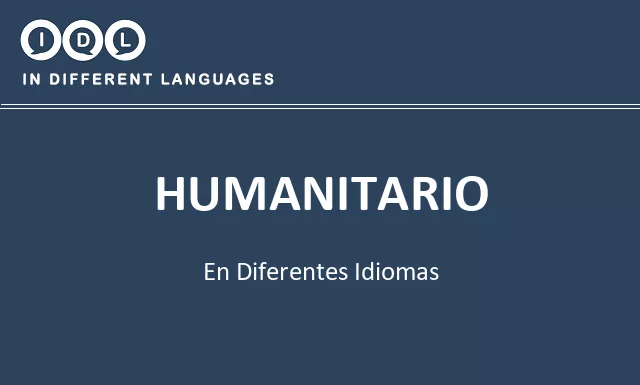 Humanitario en diferentes idiomas - Imagen