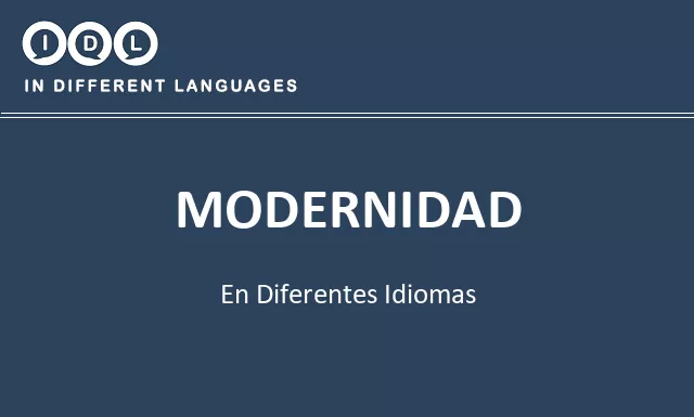 Modernidad en diferentes idiomas - Imagen