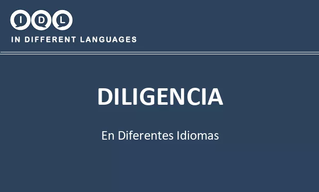 Diligencia en diferentes idiomas - Imagen