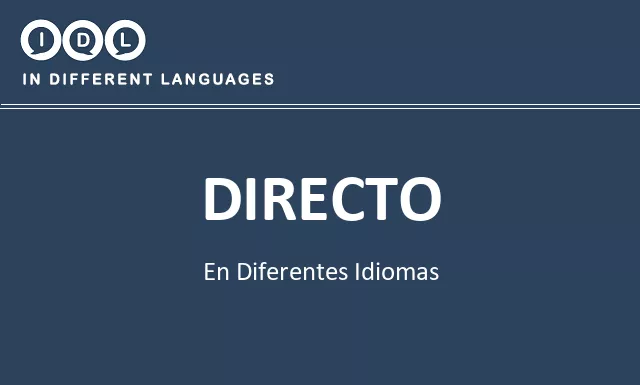 Directo en diferentes idiomas - Imagen