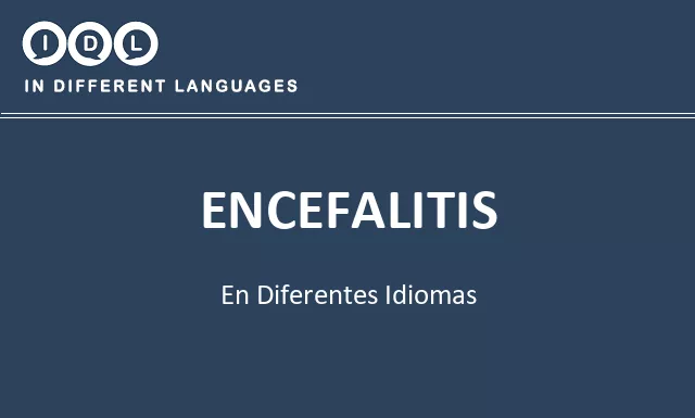 Encefalitis en diferentes idiomas - Imagen