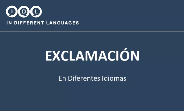 Exclamación en diferentes idiomas - Imagen