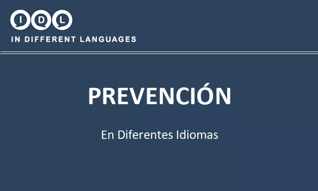 Prevención en diferentes idiomas - Imagen