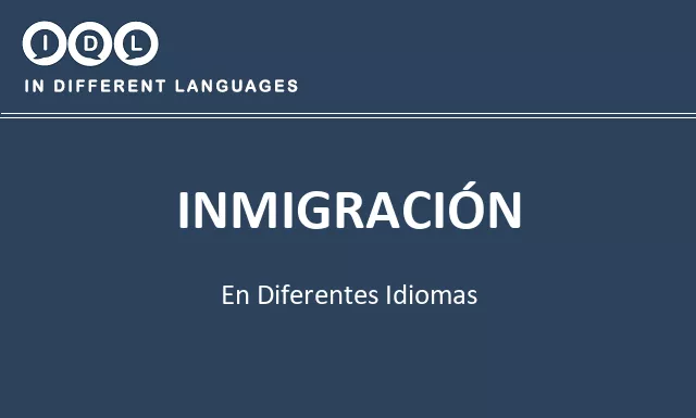 Inmigración en diferentes idiomas - Imagen