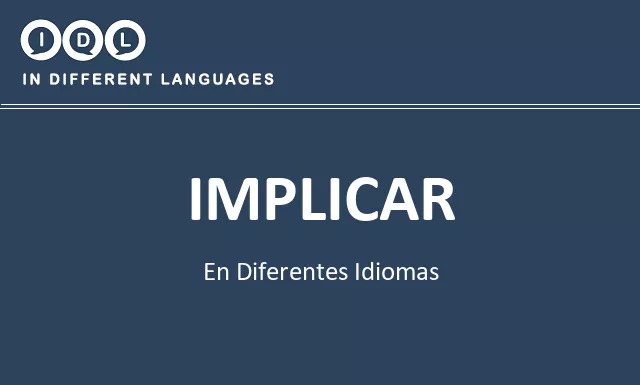 Implicar en diferentes idiomas - Imagen