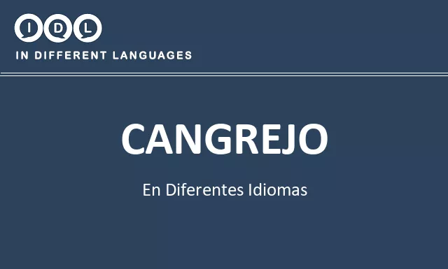 Cangrejo en diferentes idiomas - Imagen
