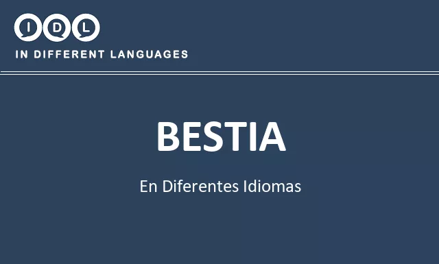 Bestia en diferentes idiomas - Imagen