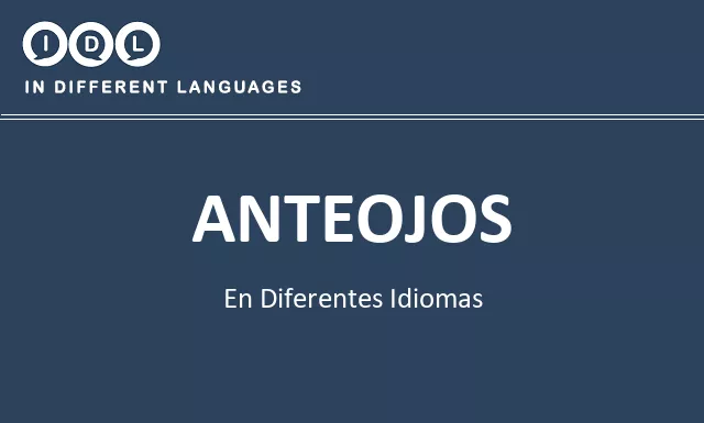 Anteojos en diferentes idiomas - Imagen