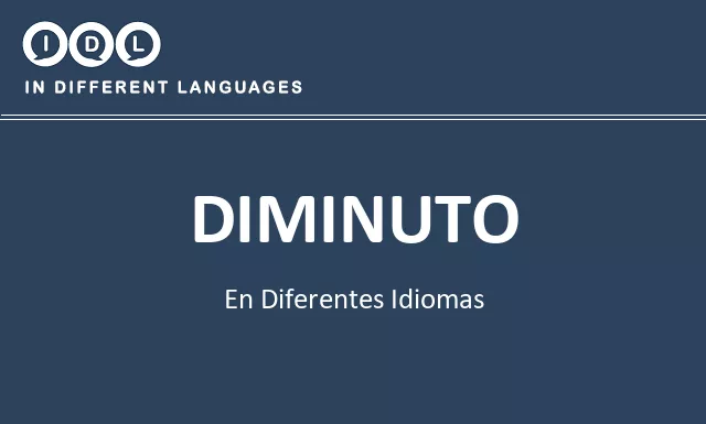Diminuto en diferentes idiomas - Imagen