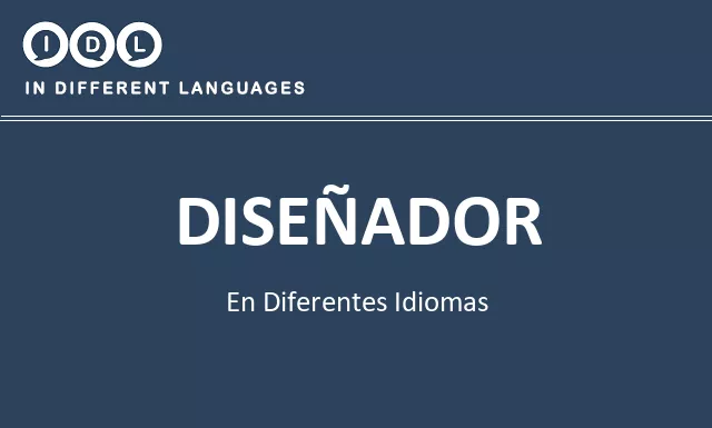 Diseñador en diferentes idiomas - Imagen