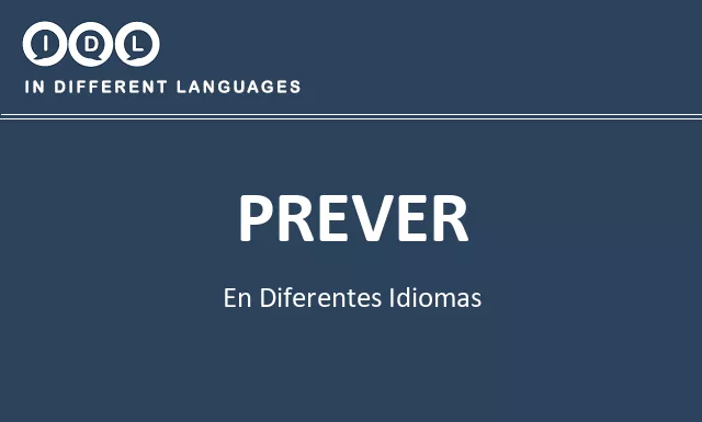 Prever en diferentes idiomas - Imagen