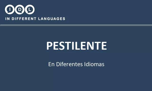 Pestilente en diferentes idiomas - Imagen