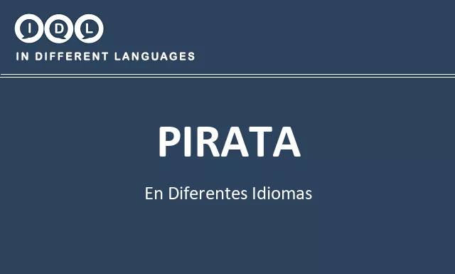 Pirata en diferentes idiomas - Imagen