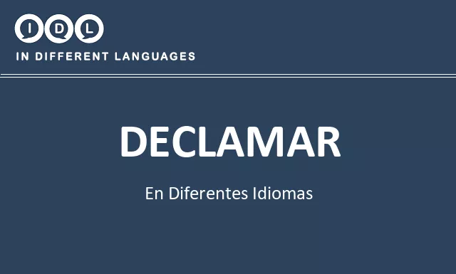 Declamar en diferentes idiomas - Imagen