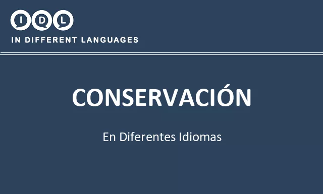 Conservación en diferentes idiomas - Imagen