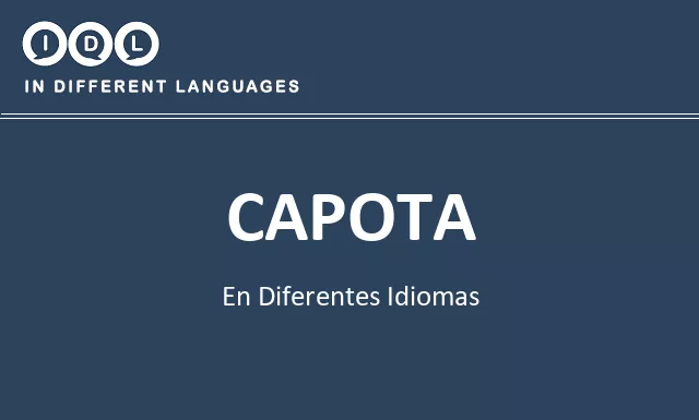 Capota en diferentes idiomas - Imagen