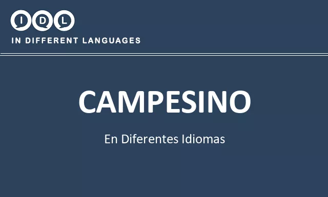 Campesino en diferentes idiomas - Imagen