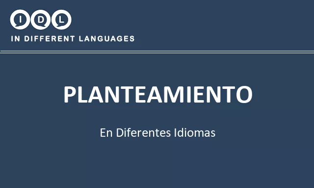 Planteamiento en diferentes idiomas - Imagen