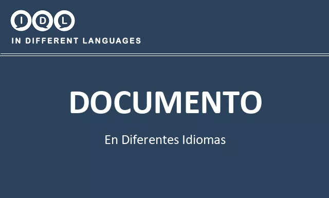 Documento en diferentes idiomas - Imagen