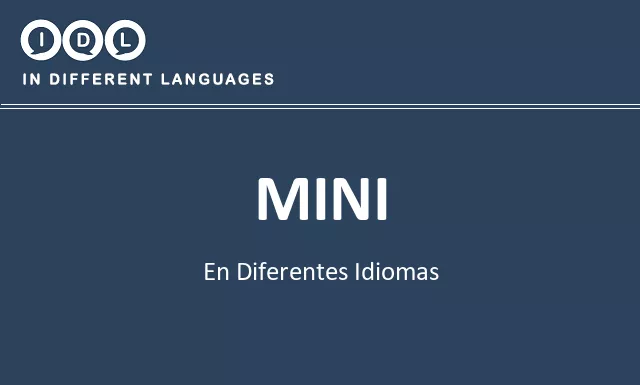 Mini en diferentes idiomas - Imagen