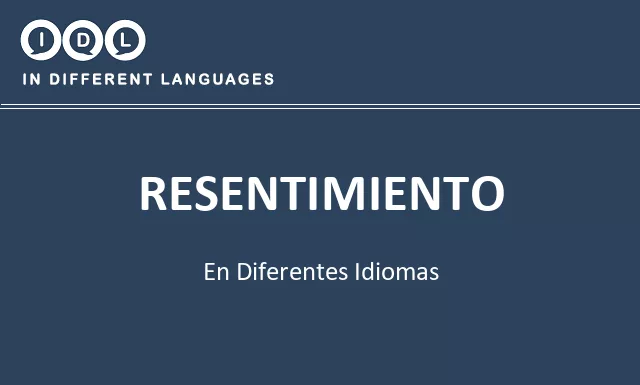 Resentimiento en diferentes idiomas - Imagen