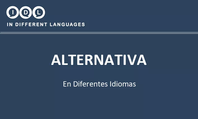 Alternativa en diferentes idiomas - Imagen