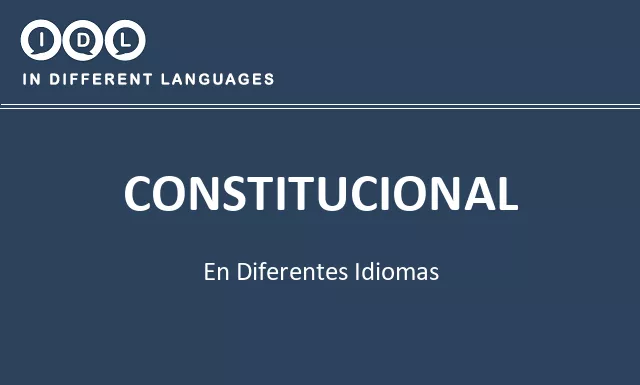 Constitucional en diferentes idiomas - Imagen