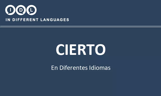 Cierto en diferentes idiomas - Imagen
