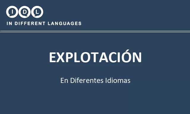 Explotación en diferentes idiomas - Imagen