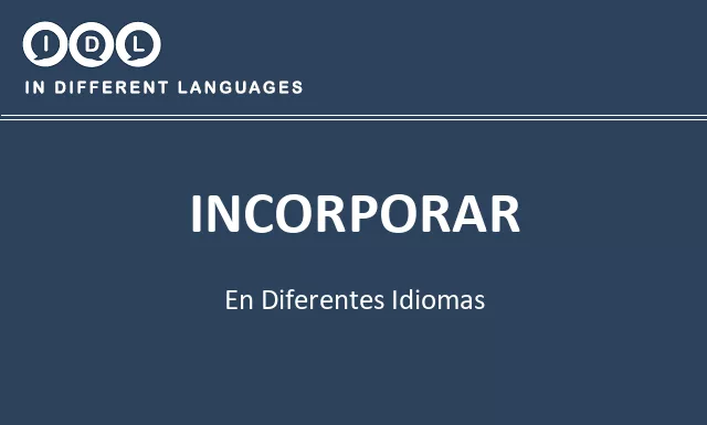 Incorporar en diferentes idiomas - Imagen